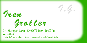 iren groller business card